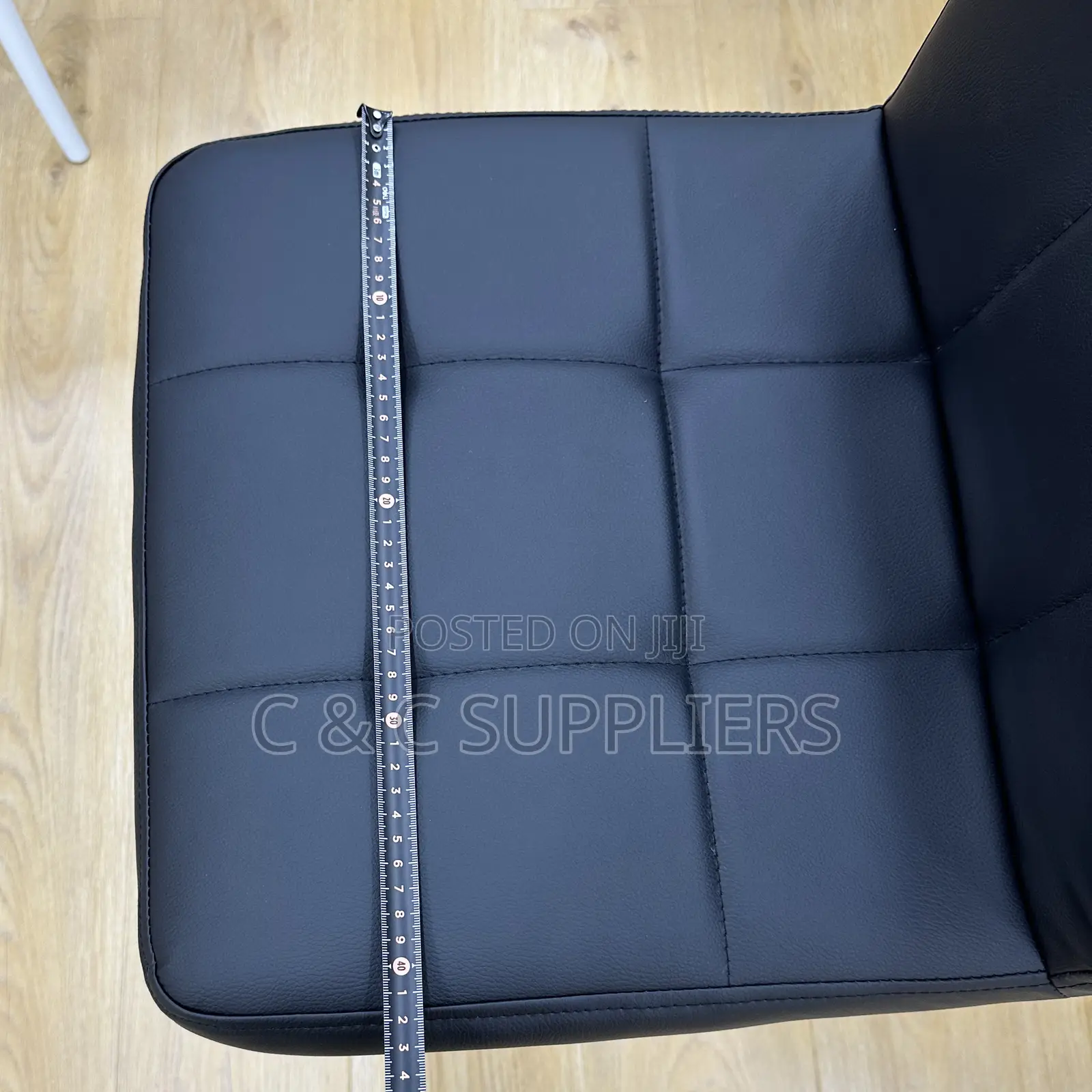 Leather Adjustable Counter Bar Stool.