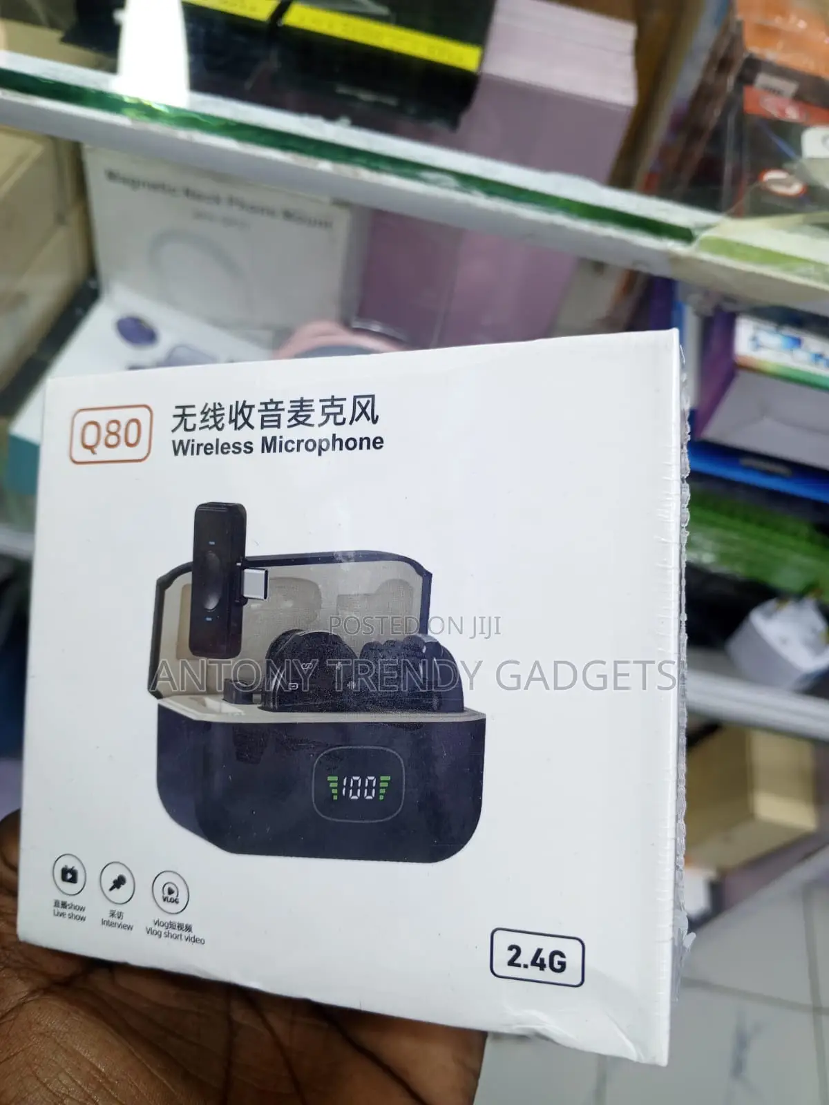 Q80 Wireless Lavalier Microphone With Smart Noise Reduction