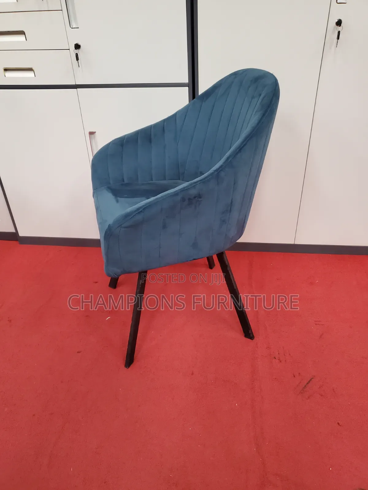 Blue Velvet Dining/Accent Chair