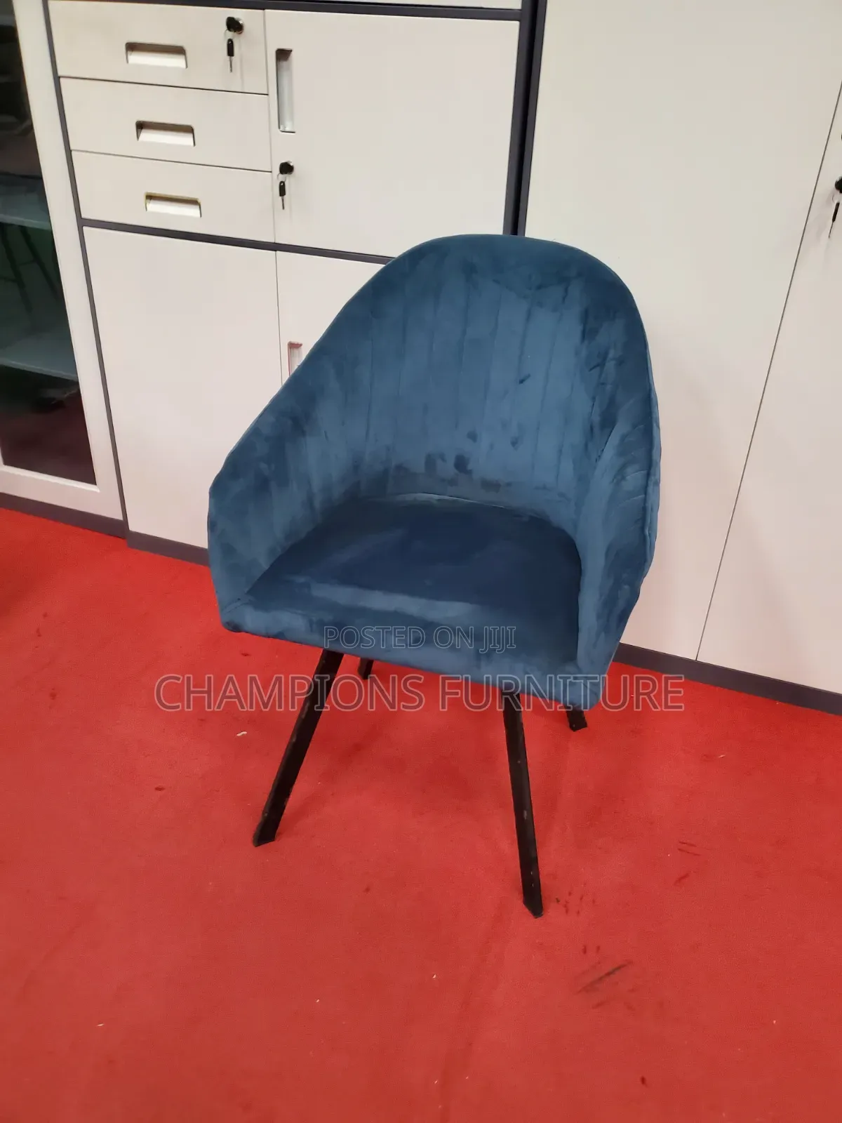 Blue Velvet Dining/Accent Chair