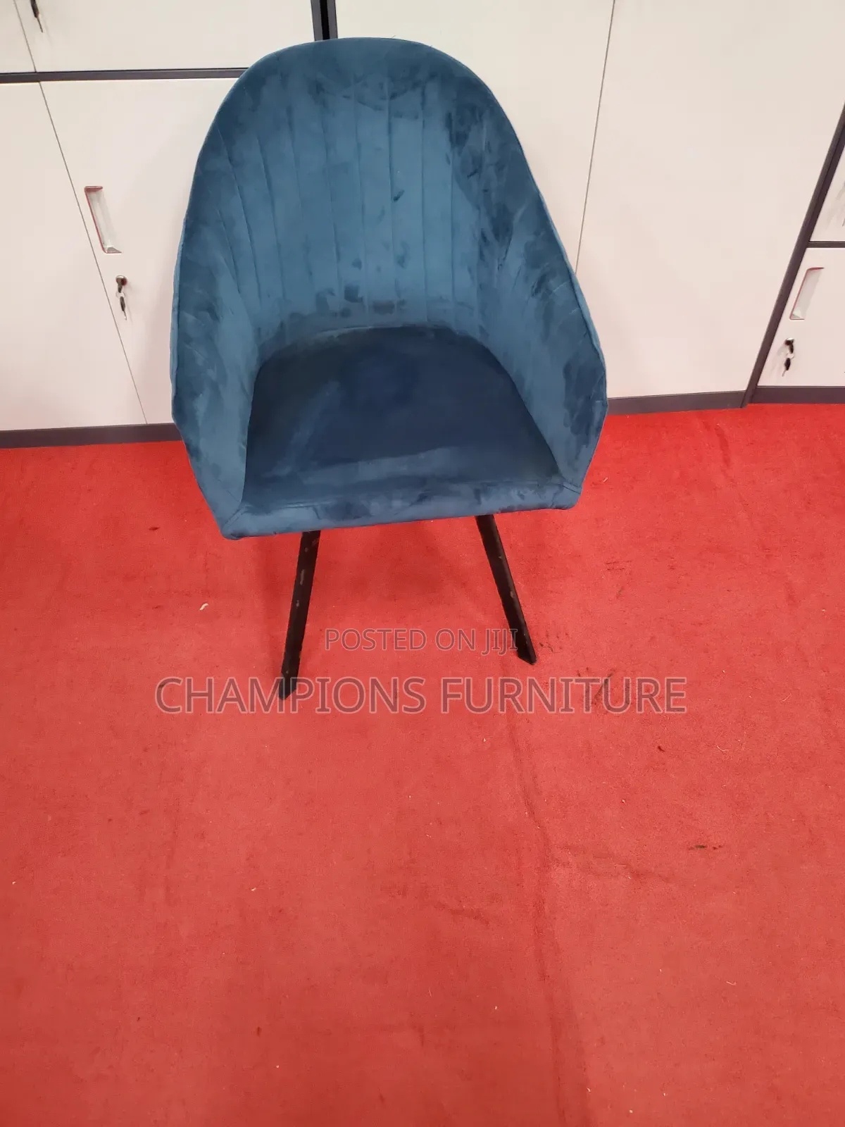 Blue Velvet Dining/Accent Chair