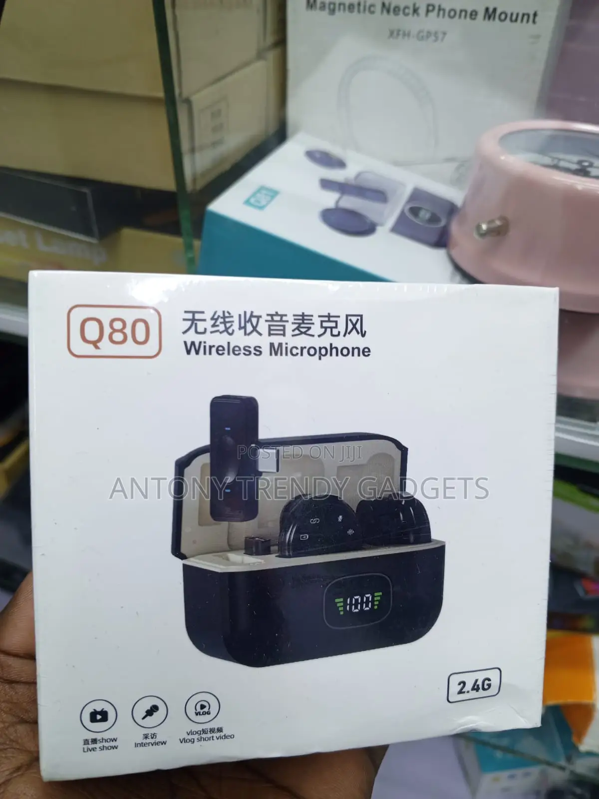 Q80 Dual Mini Wireless Mic Kit for Vlogging, TikTok YouTube