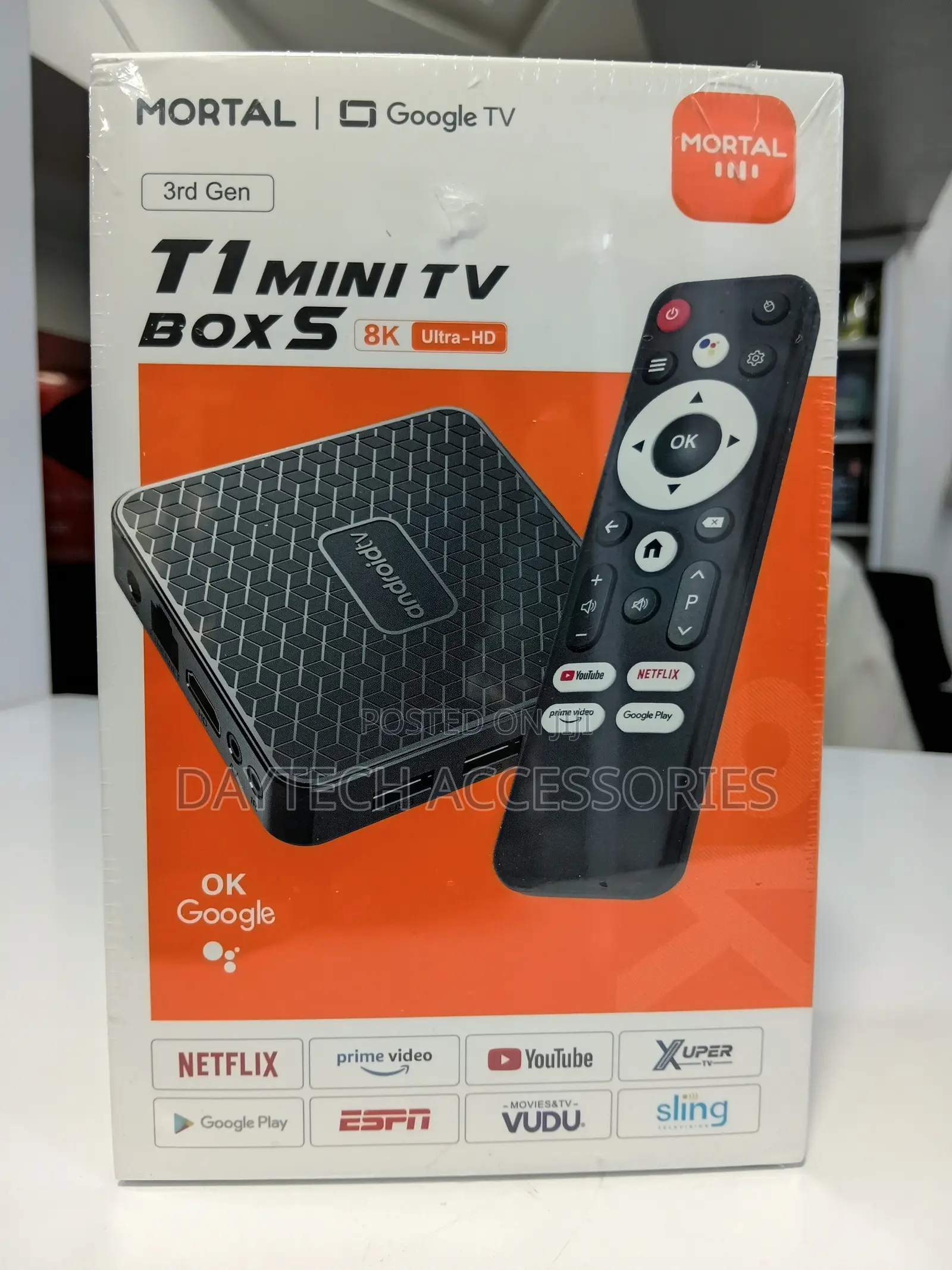 Mortal T1 Mini RK 3518 Android 14 TV Box - Black