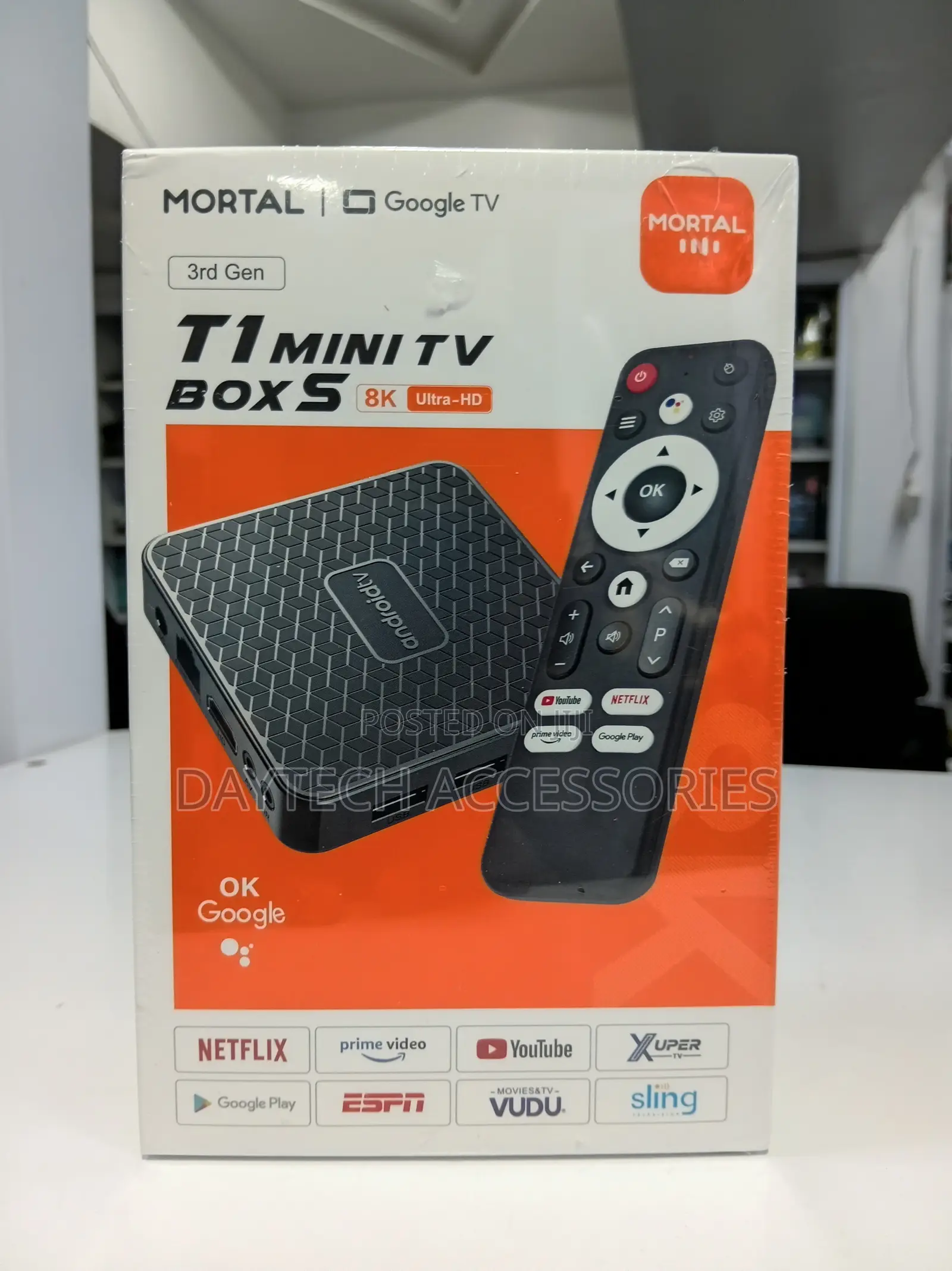 Mortal T1 Mini RK 3518 Android 14 TV Box - Black