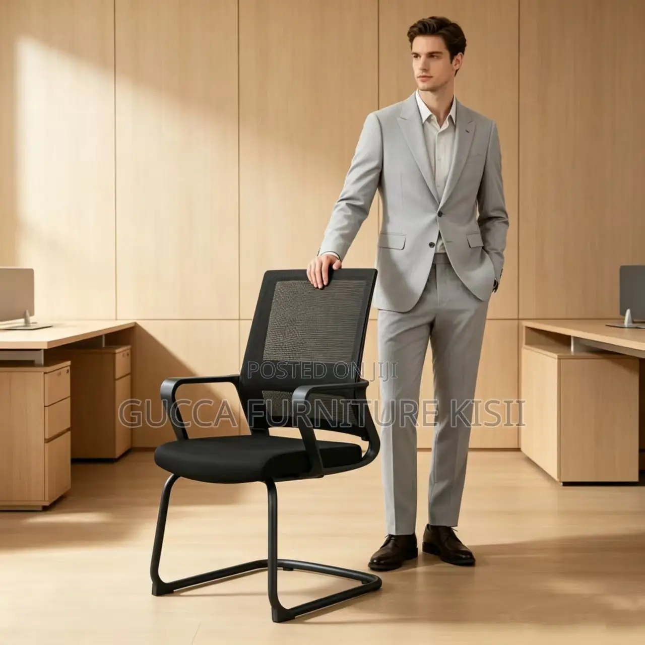 Office Chair; Mesh Mid-Back Ergonomic Office Guest Chair