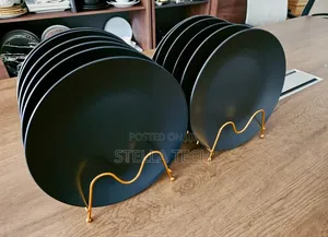 6 Pieces High Quality Black Dinner Plate