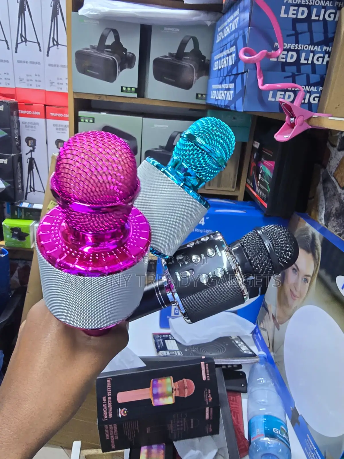 WS-858 Bluetooth Singing Microphone With Built-in Speaker