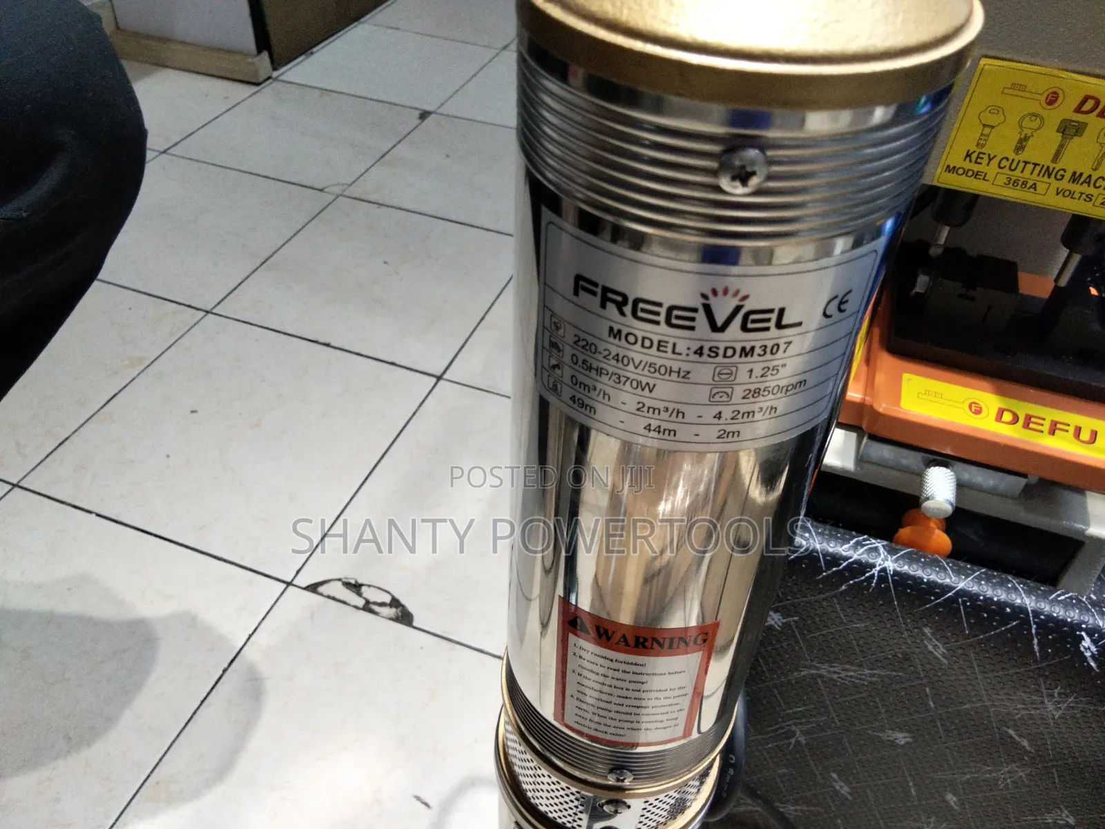 Submersible Water Pump 0.5hp/370w/49m