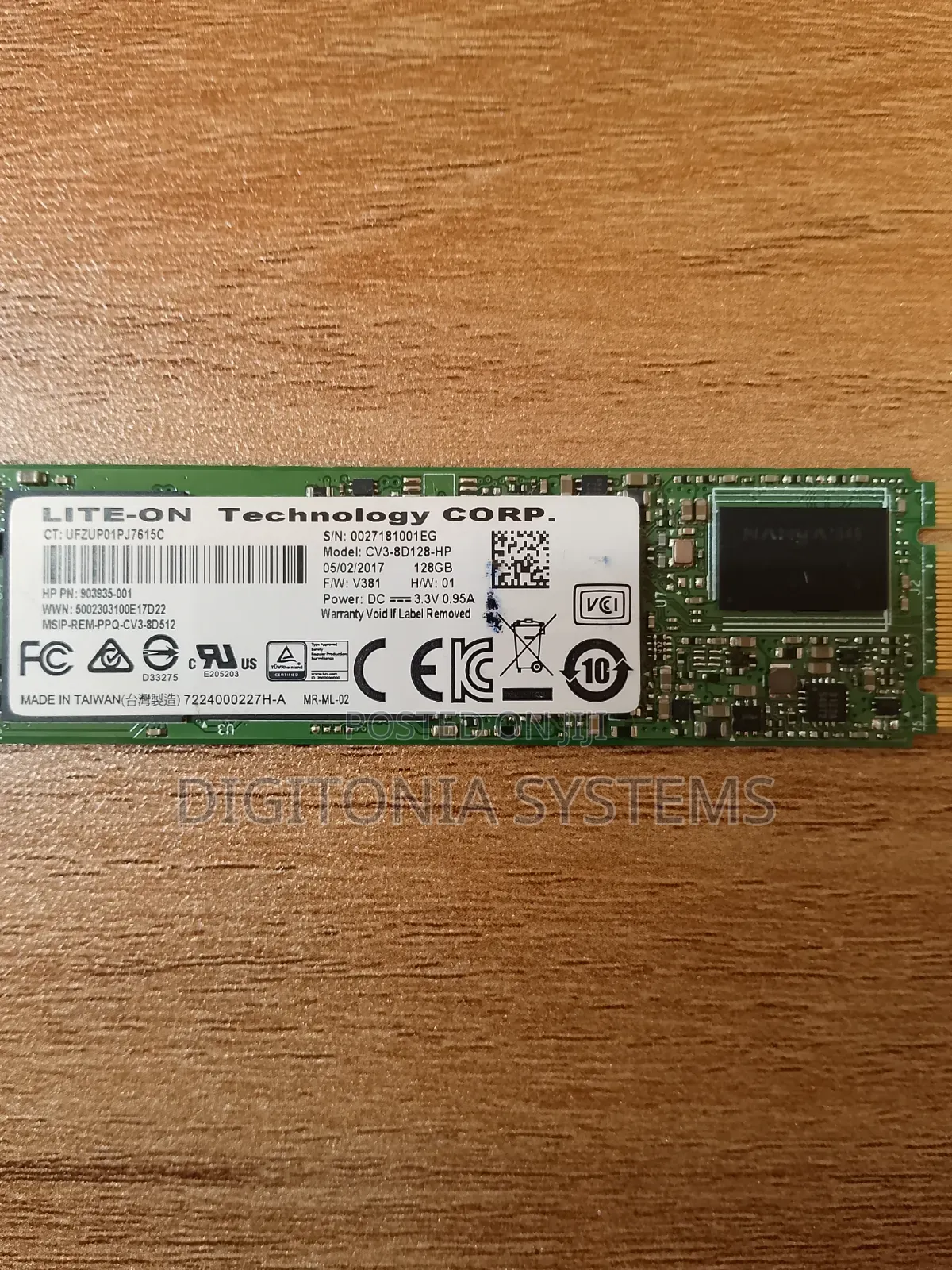 Lite-on 128gb SSD Pull-Out Double Notch