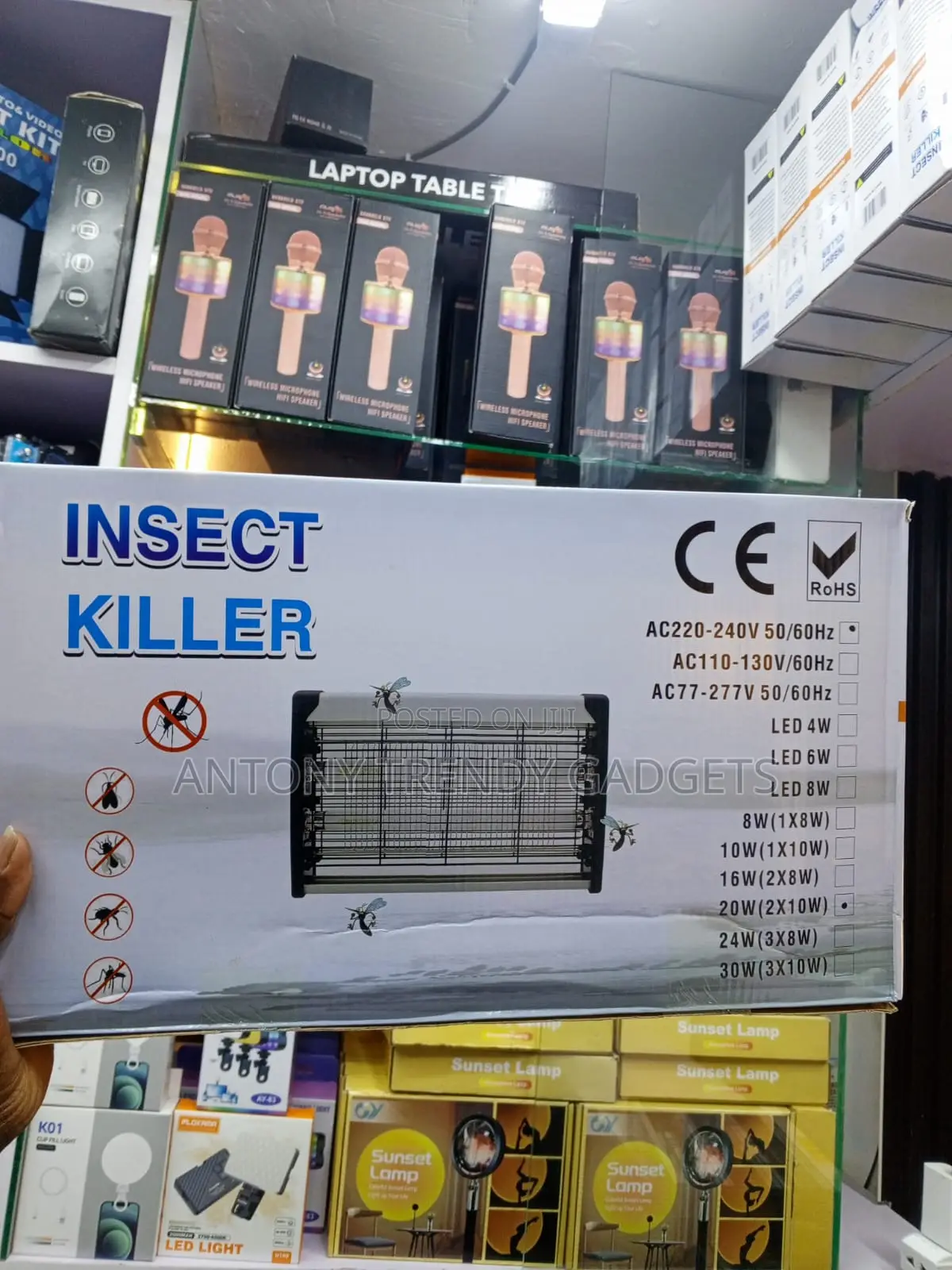 Electric Insect Killer Bug Zapper With UV Light Safety Grill