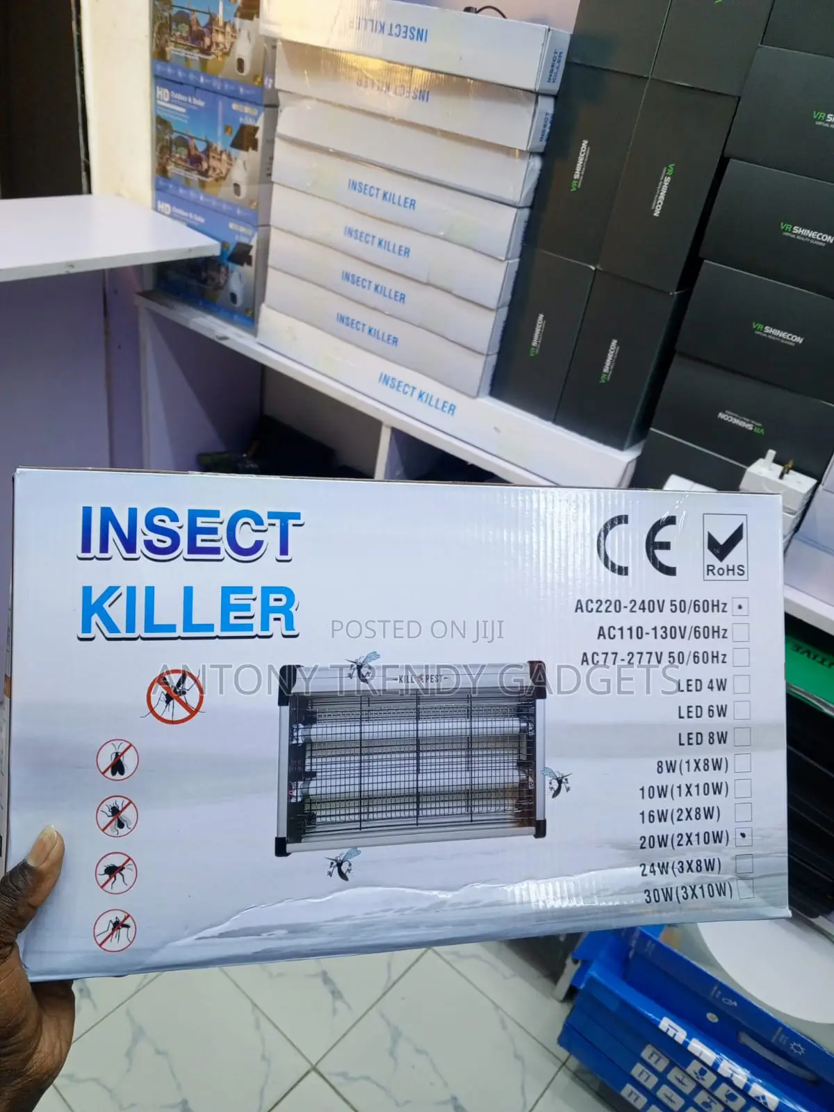 Electric Insect Killer Bug Zapper With UV Light Safety Grill