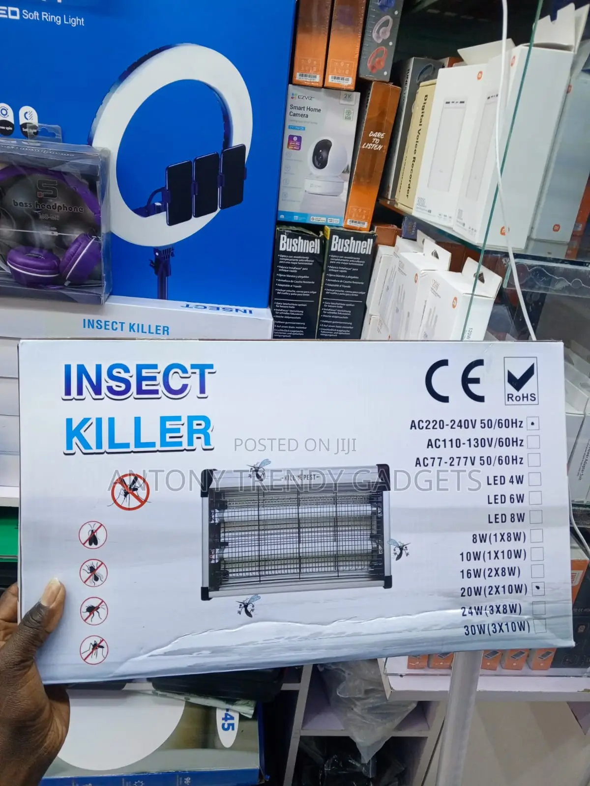 Electric Insect Killer Bug Zapper With UV Light Safety Grill