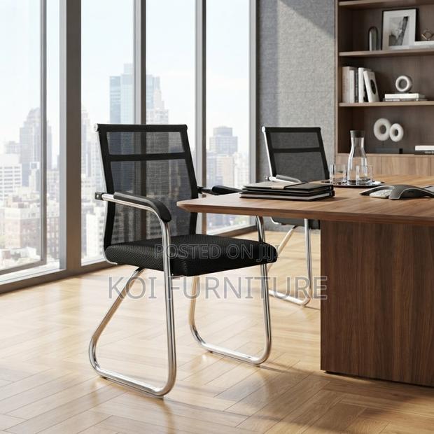 Office Chairs; Reception Guests Mesh Office Chairs - thumbnail 2