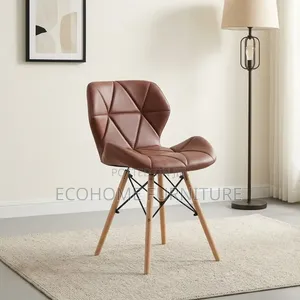Accent Chair – Contemporary Brown Leather Lounge Seat