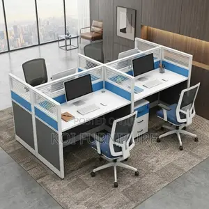 Office Workstation; Four Users MDF Office Organization MDF Workstation