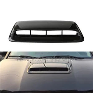 Universal Glossy Black Finish Decorative Car Hood Scoop Vent