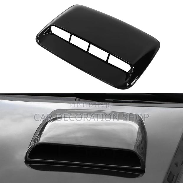 Universal Glossy Black Finish Decorative Car Hood Scoop Vent