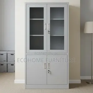 Office Cabinet – Glass Door Storage Display Cupboard