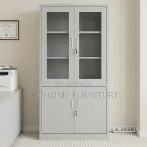 Office Cabinet – Glass Door Storage Display Cupboard