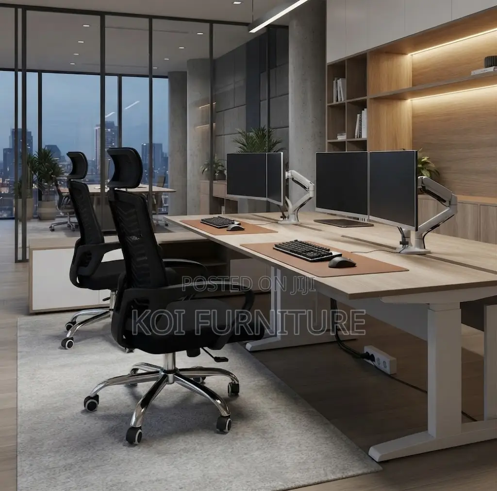 Office Chairs; Adjustable Long Height Headrest Mesh Office Chair