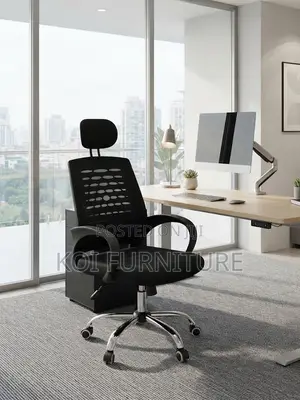 Office Chairs; Adjustable Long Height Headrest Mesh Office Chair