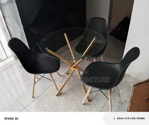 Dining Table Set – Round Glass Table With Modern Chairs