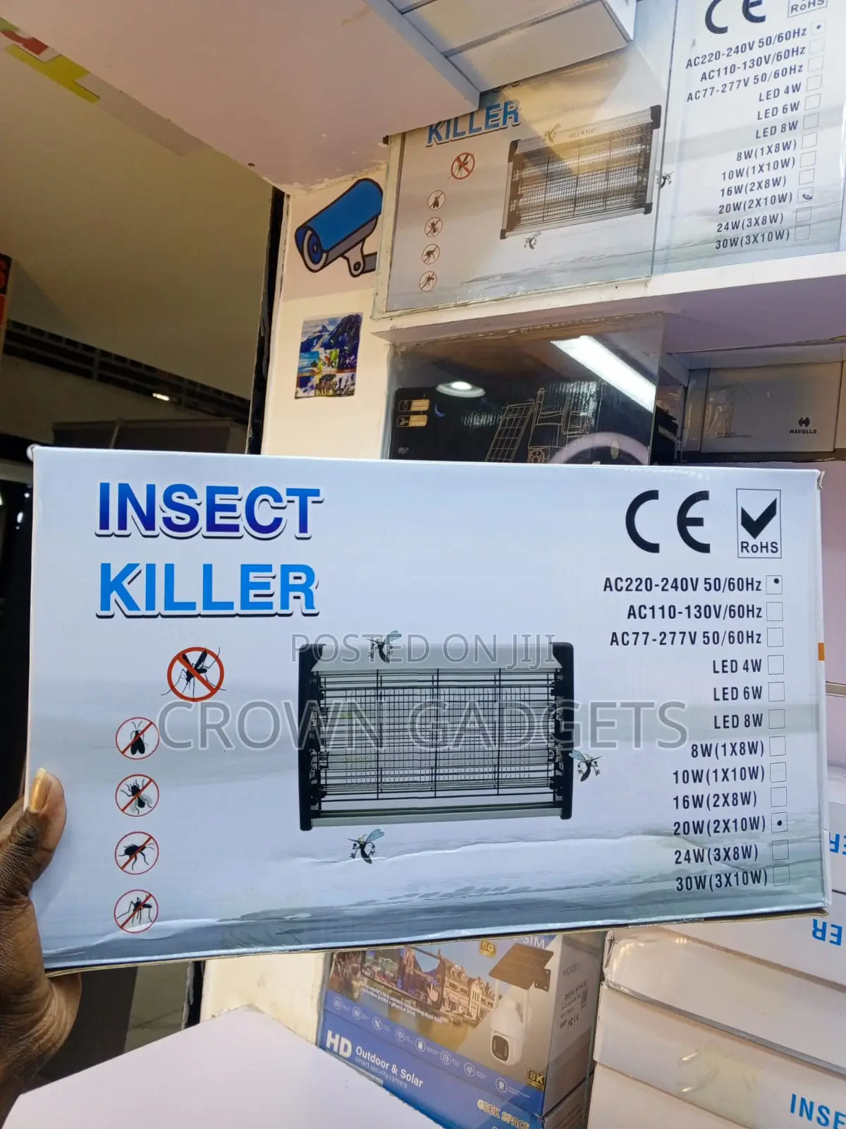 Powerful Electric Insect Killer With UV Light Safety Mesh