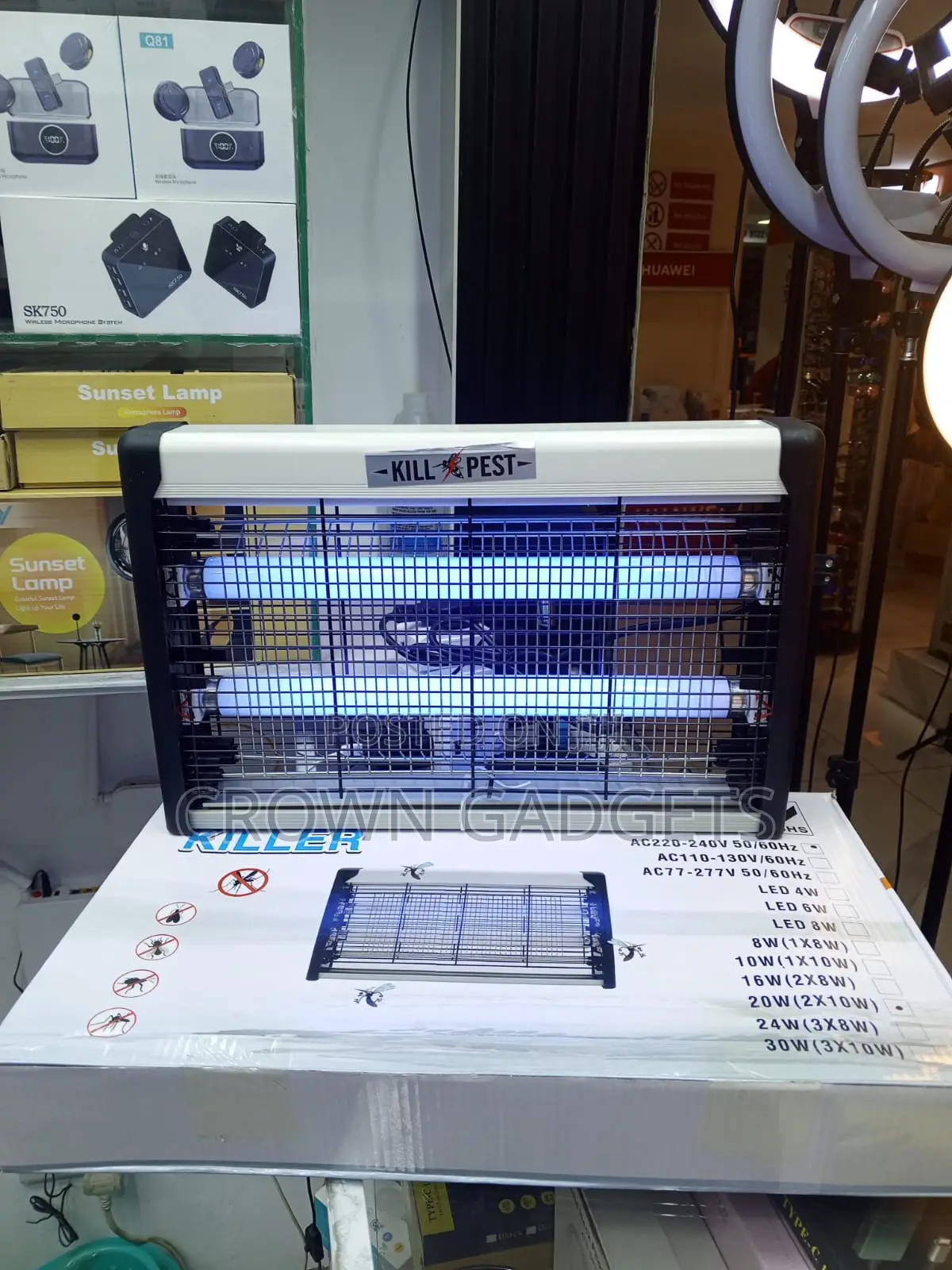 Powerful Electric Insect Killer With UV Light Safety Mesh