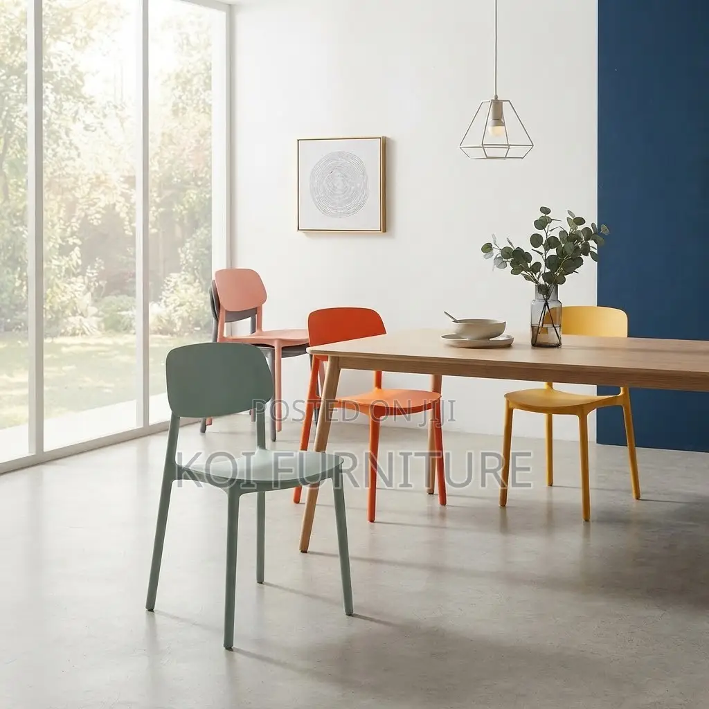 Dining Chairs; Colorful Modern Plastic Dining Chair