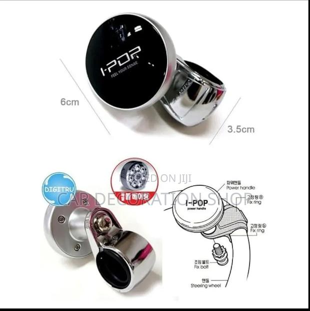 Spherical Steering Wheel Spinner Knob Assist With One Handed