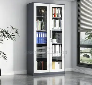 Office Cabinet; 2-Door Full Glass Storage Cabinet