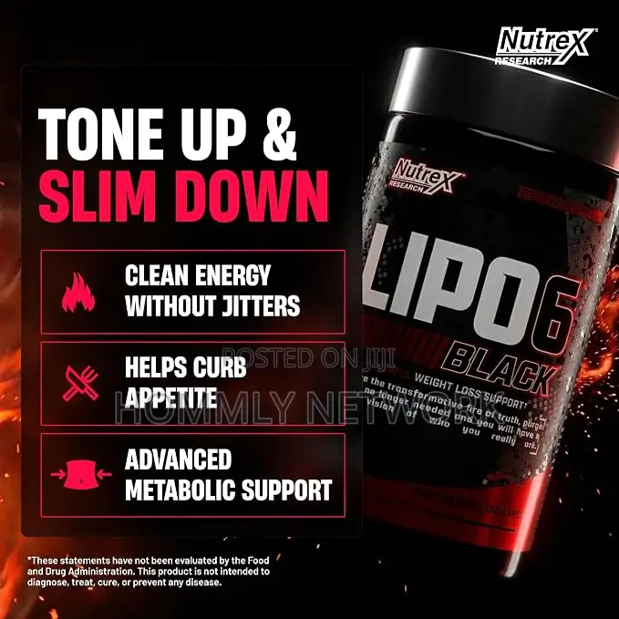 Lipo-6 Black Fat Burner Fast Acting Energy, Weight Loss Diet Pills