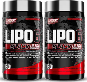 Lipo-6 Black Fat Burner Fast Acting Energy, Weight Loss Diet Pills