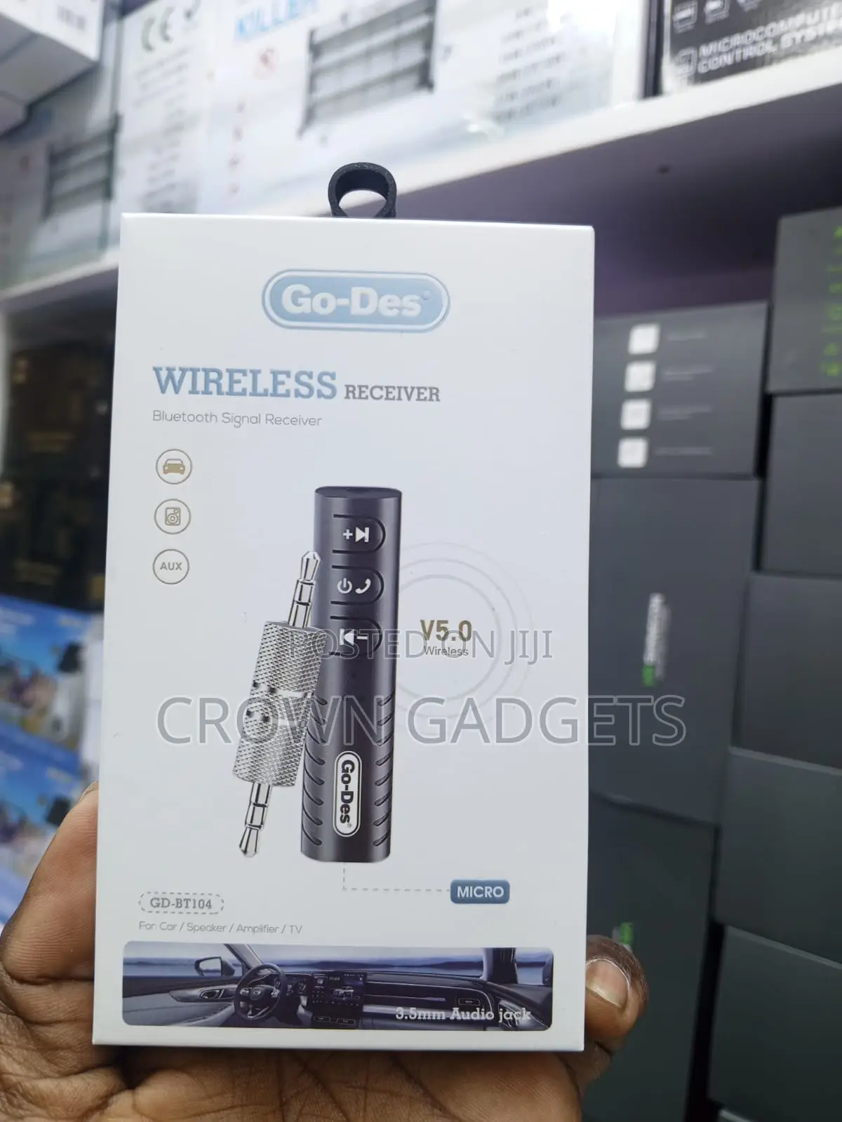 Go-Des GD-BT104 Wireless Bluetooth AUX Receiver With Mic