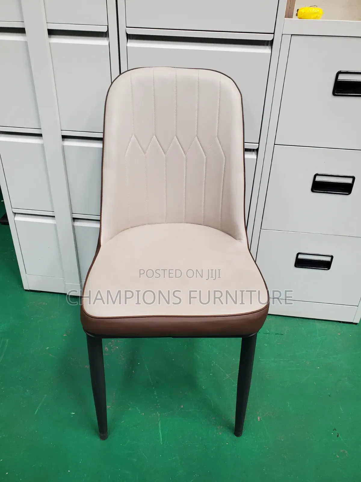 Modern Dual Tone Pu Leather Dining Chair