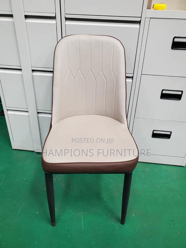 Modern Dual Tone Pu Leather Dining Chair - thumbnail 2