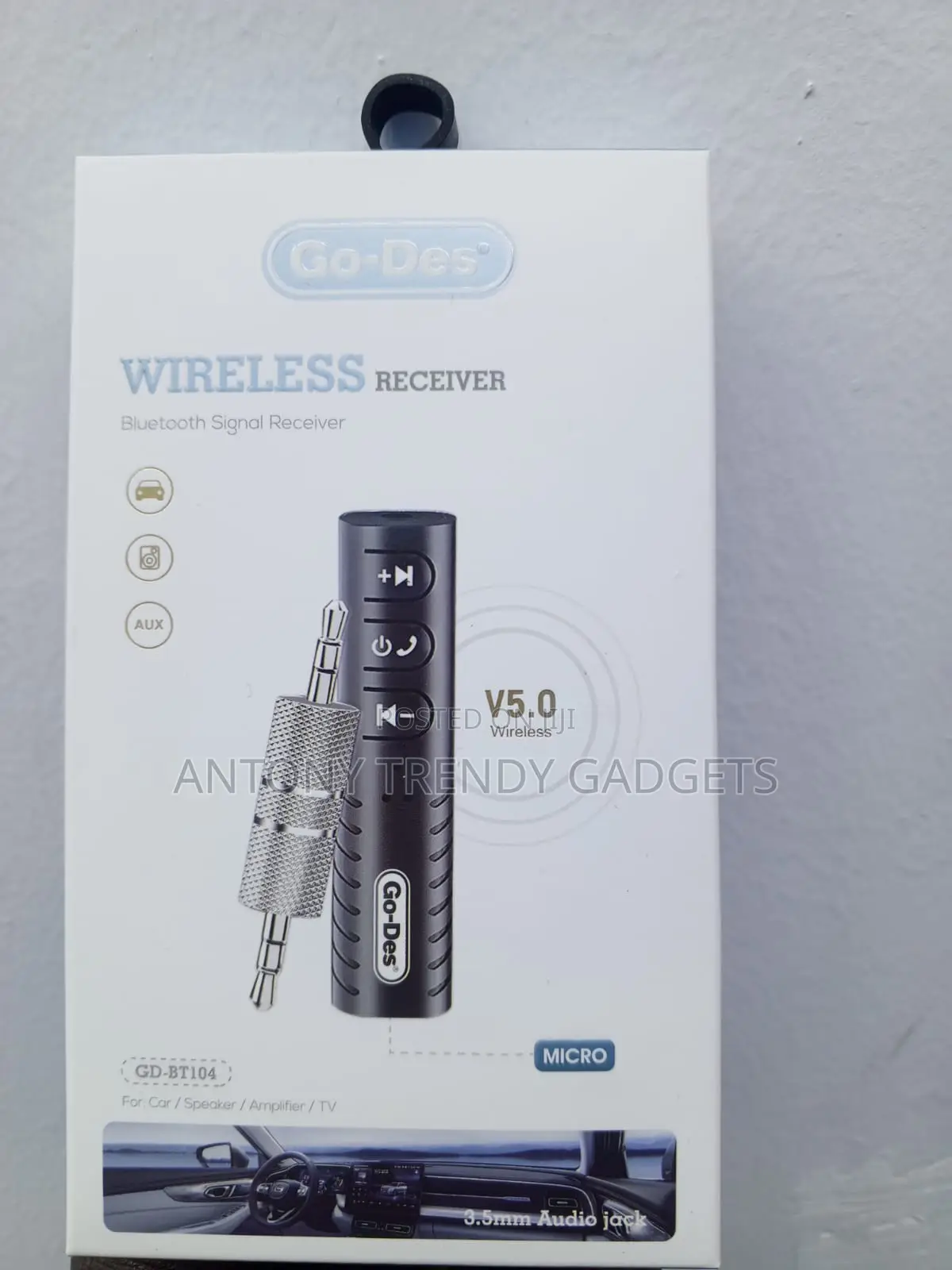 Go-Des GD-BT104 Bluetooth Music Receiver for Car Home Audio