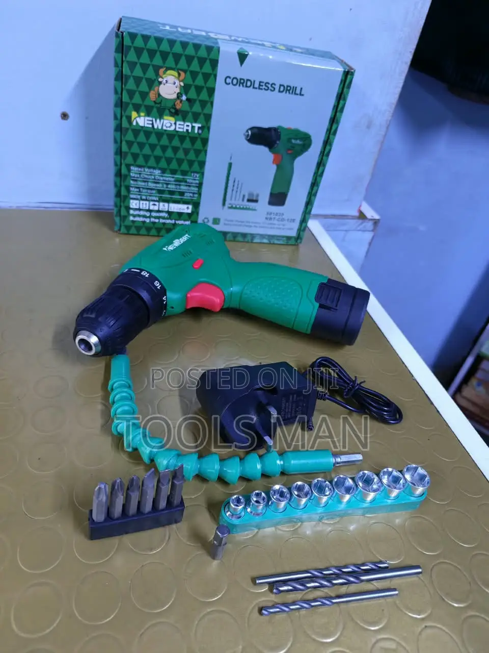 Cordless Drill Driver 12V NEWBEAT NBT-CD-12E Full Accessory Kit Set