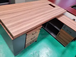 Executive Apex L-Shaped Brown 1.6M Office Desk