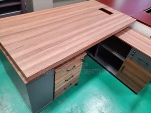 Executive Apex L-Shaped Brown 1.6M Office Desk