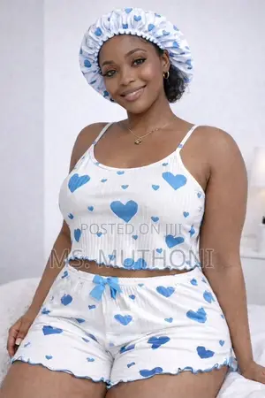 3 PC Heart-Print Pajama / Lounge Set (M-3xl)