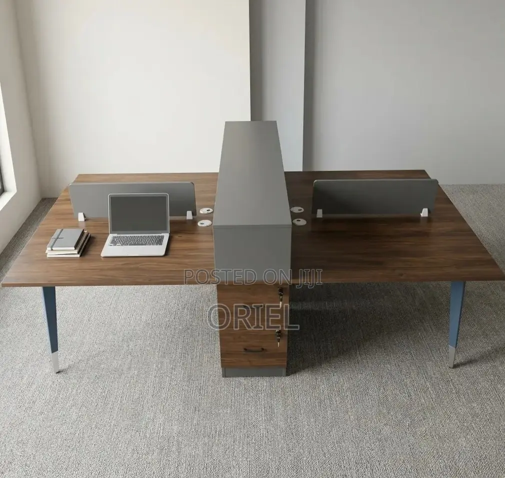 Office Workstation : Wooden Workstation 4-Seater Desk