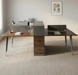 Office Workstation : Wooden Workstation 4-Seater Desk