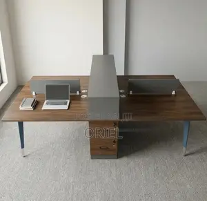 Office Workstation : Wooden Workstation 4-Seater Desk