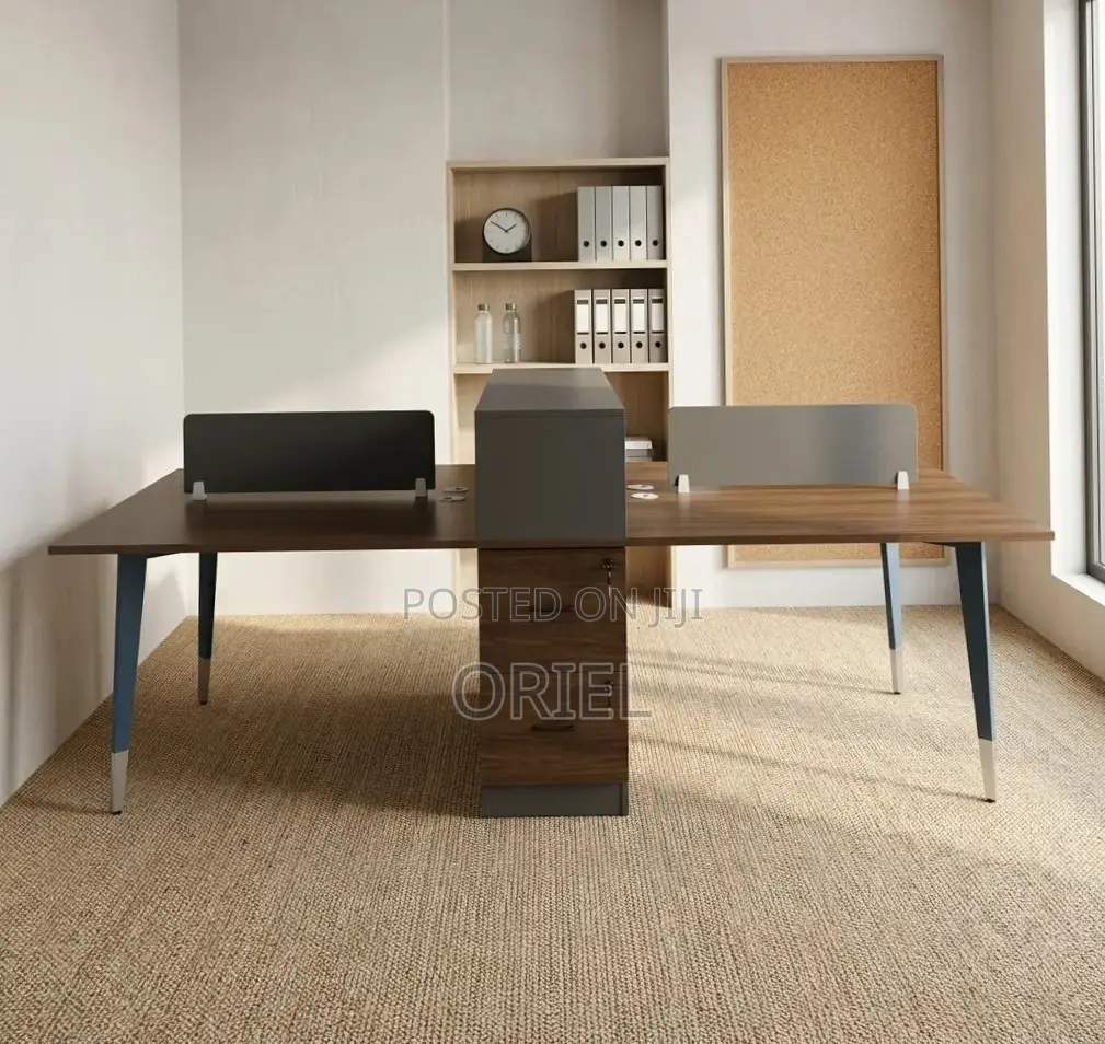 Office Workstation : Wooden Workstation 4-Seater Desk