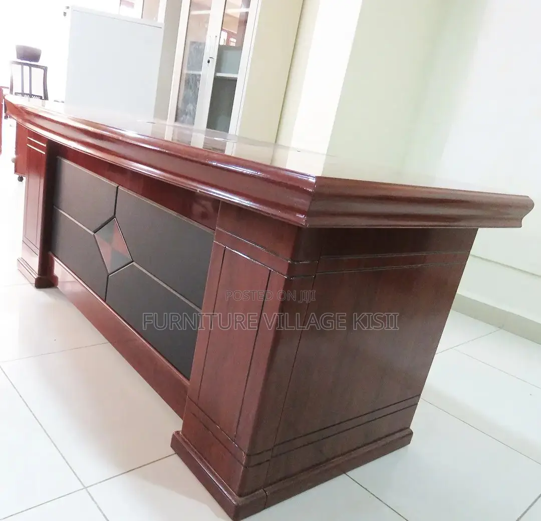 Office Desk; Mahogany L-Shaped Executive Office Desk 1800mm