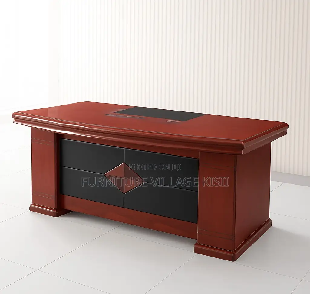 Office Desk; Mahogany L-Shaped Executive Office Desk 1800mm