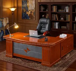 Office Desk; Mahogany L-Shaped Executive Office Desk 1800mm