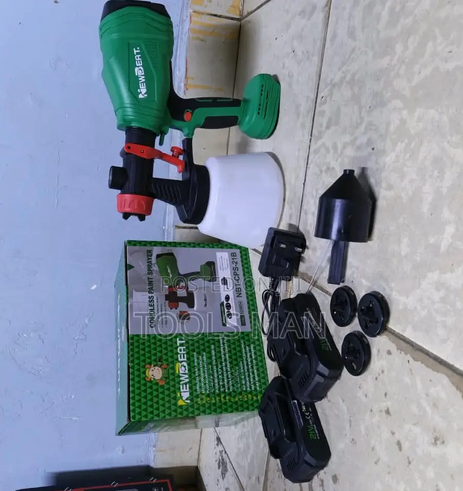 Paint Sprayer Cordless 21V NEWBEAT NBT-CPS-21B With 2 Batteries