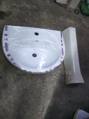 White Wall Hung Basin With Pedestrial Stand